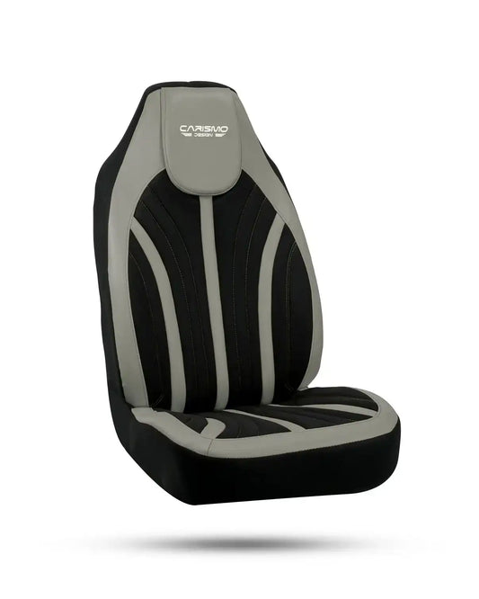 Housses de Sièges Auto Premiumen cuir – Compatibles avec Tous les Véhicules - Full grey