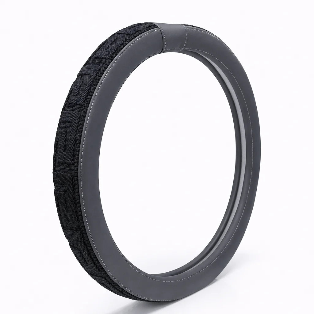 Couvre volant Versace gris noir