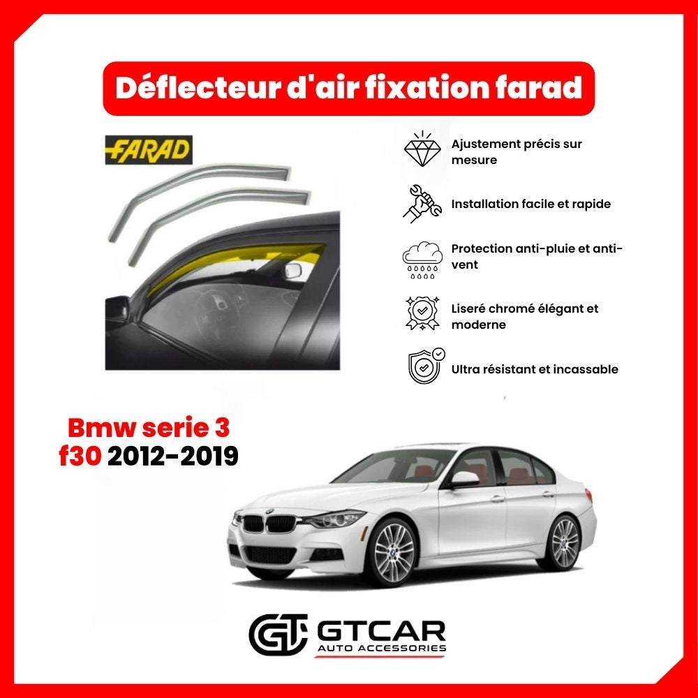 Deflecteur d'air fixation farad 2piece Bmw serie 3 f30 2012-2019