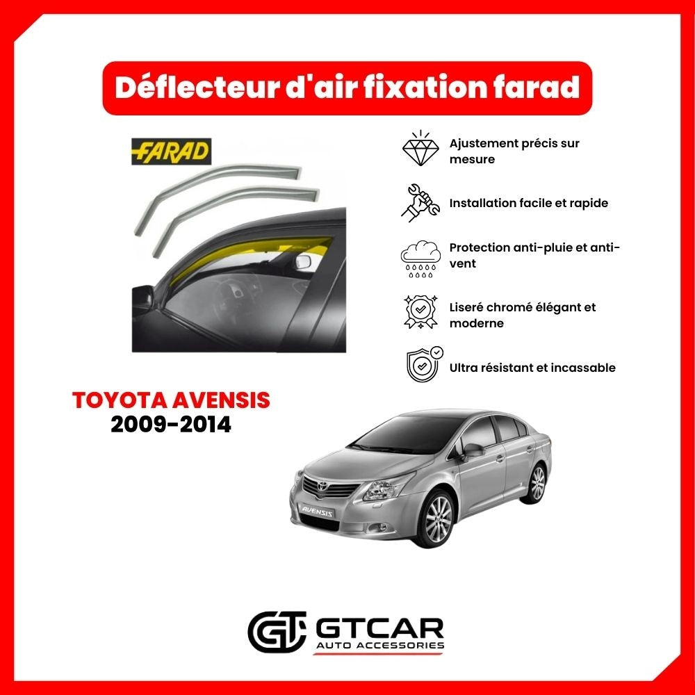 Déflecteur d'air fixation farad 2pieces Toyota Avensis 2009-2014