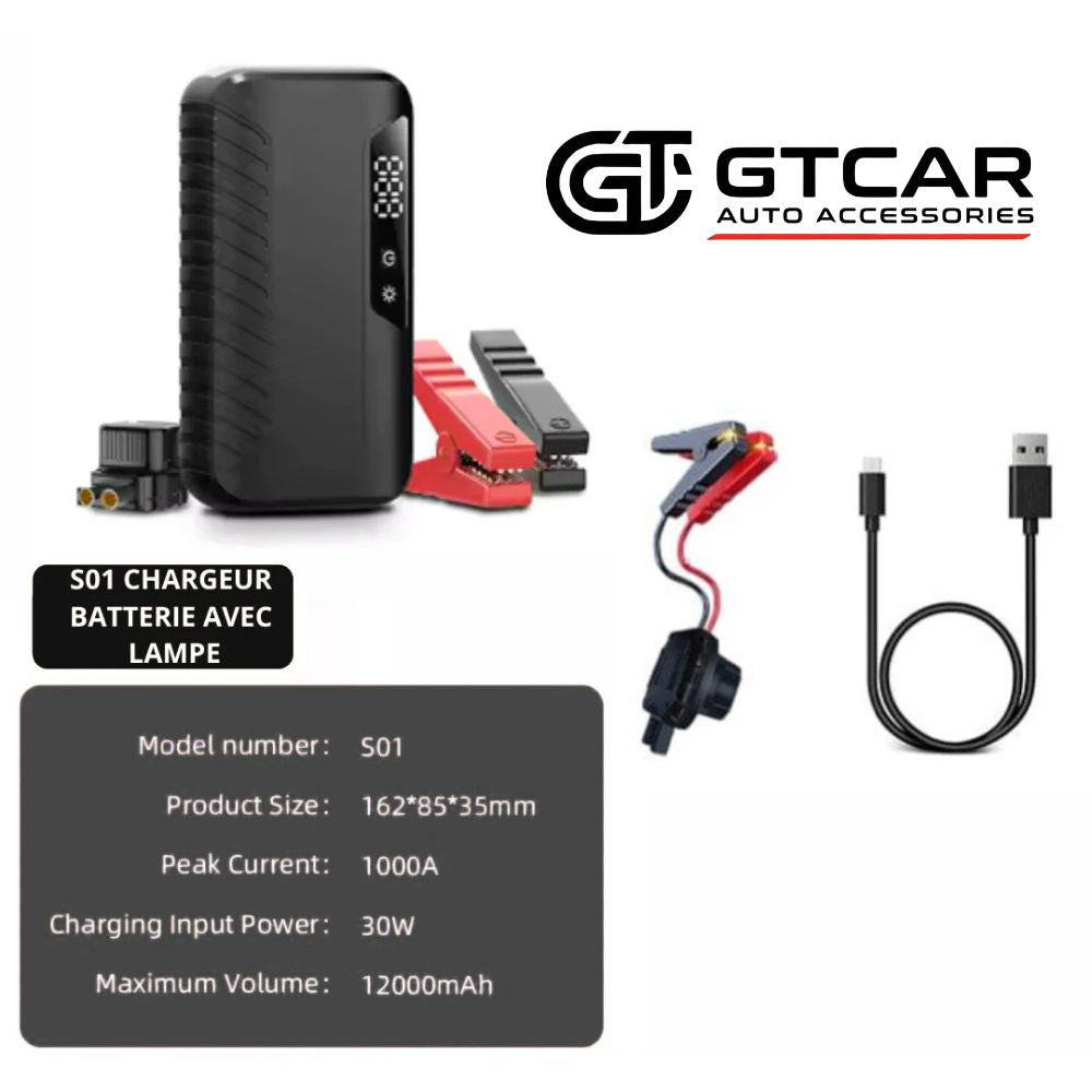 S01 chargeur de batterie avec lampe