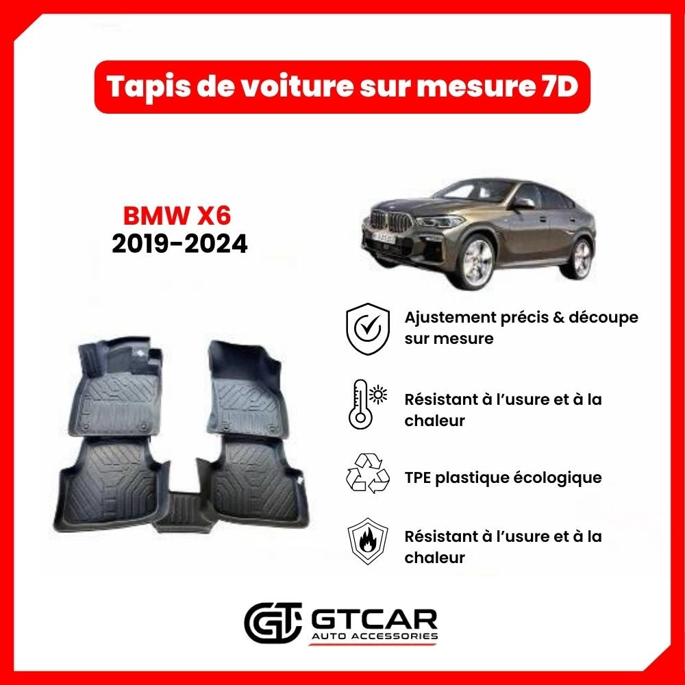 Tapis sur mesure 7D BMW X6 2019-2024