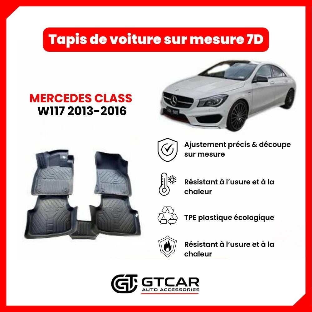 Tapis sur mesure 7D MERCEDES CLASS W117 2013-2016