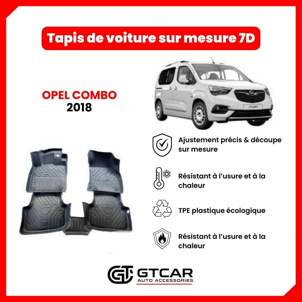 Tapis sur mesure 7D OPEL COMBO 2018