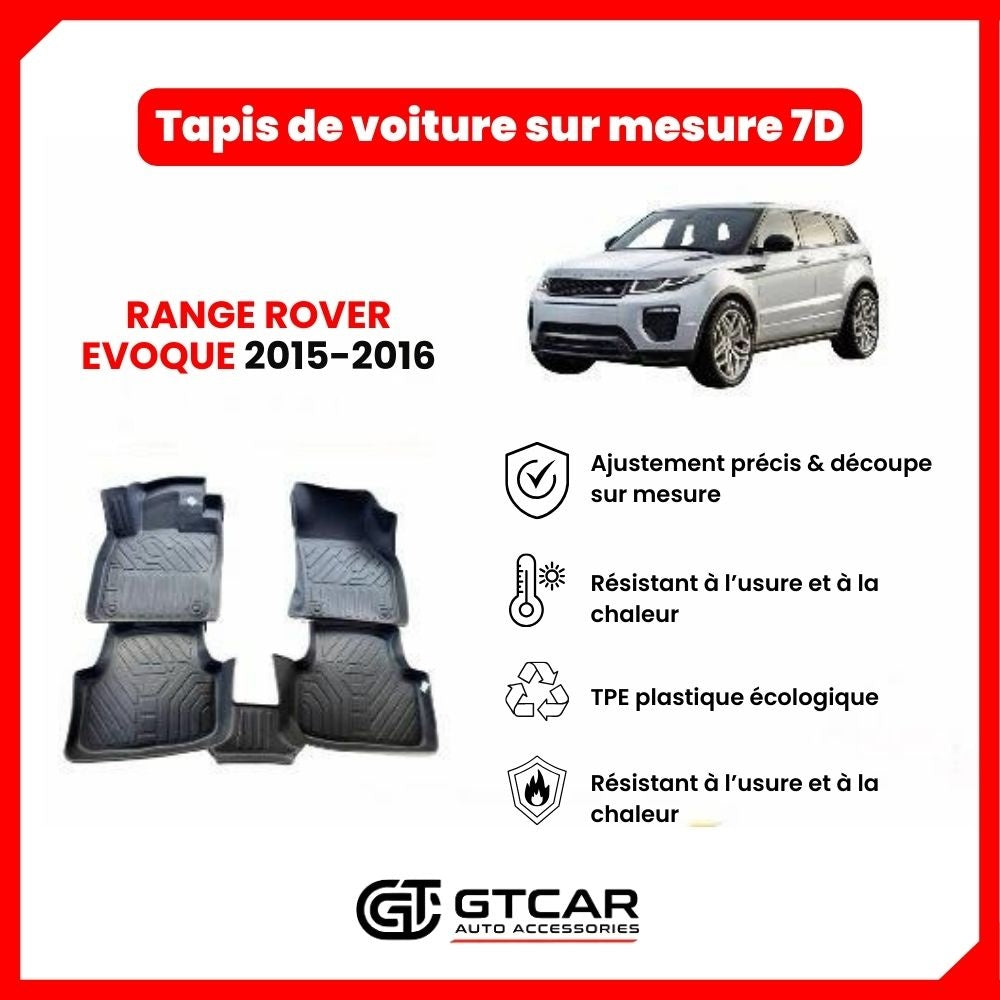 Tapis sur mesure 7D RANGE ROVER EVOQUE 2015-2016