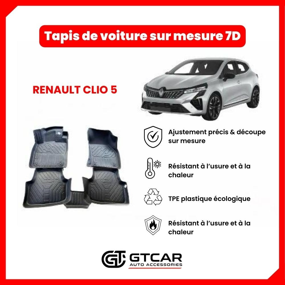 Tapis sur mesure 7D RENAULT CLIO 5