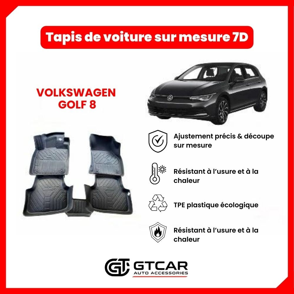 Tapis sur mesure 7D VOLKSWAGEN GOLF 8