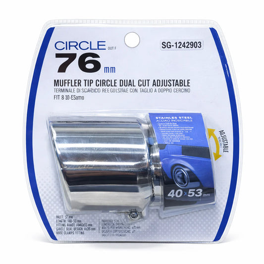 SG-1242903 Embout d'échappement inox 76mm