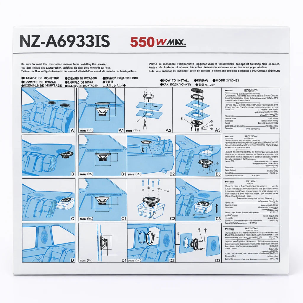 NZ-A6931S Baffe oval 550W 6¨x 9¨