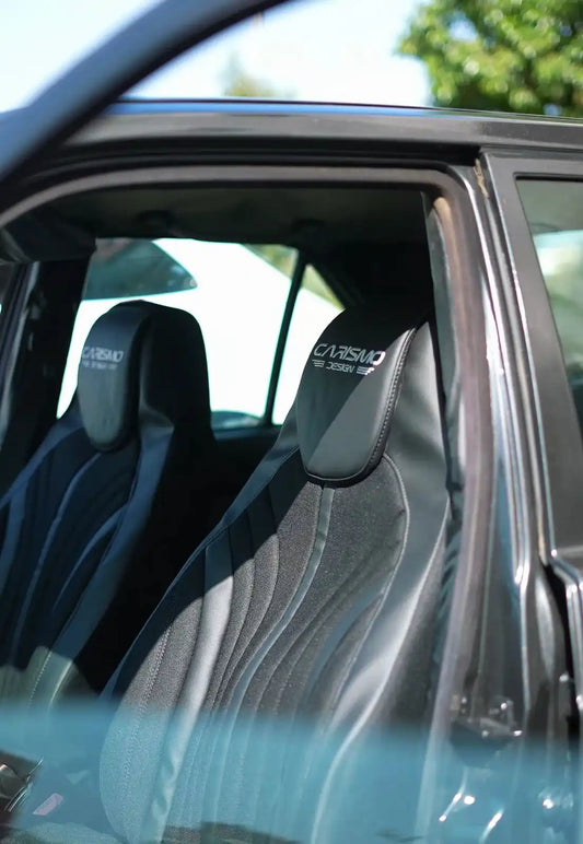 Housses de Sièges Auto Premiumen cuir – Compatibles avec Tous les Véhicules -Full black