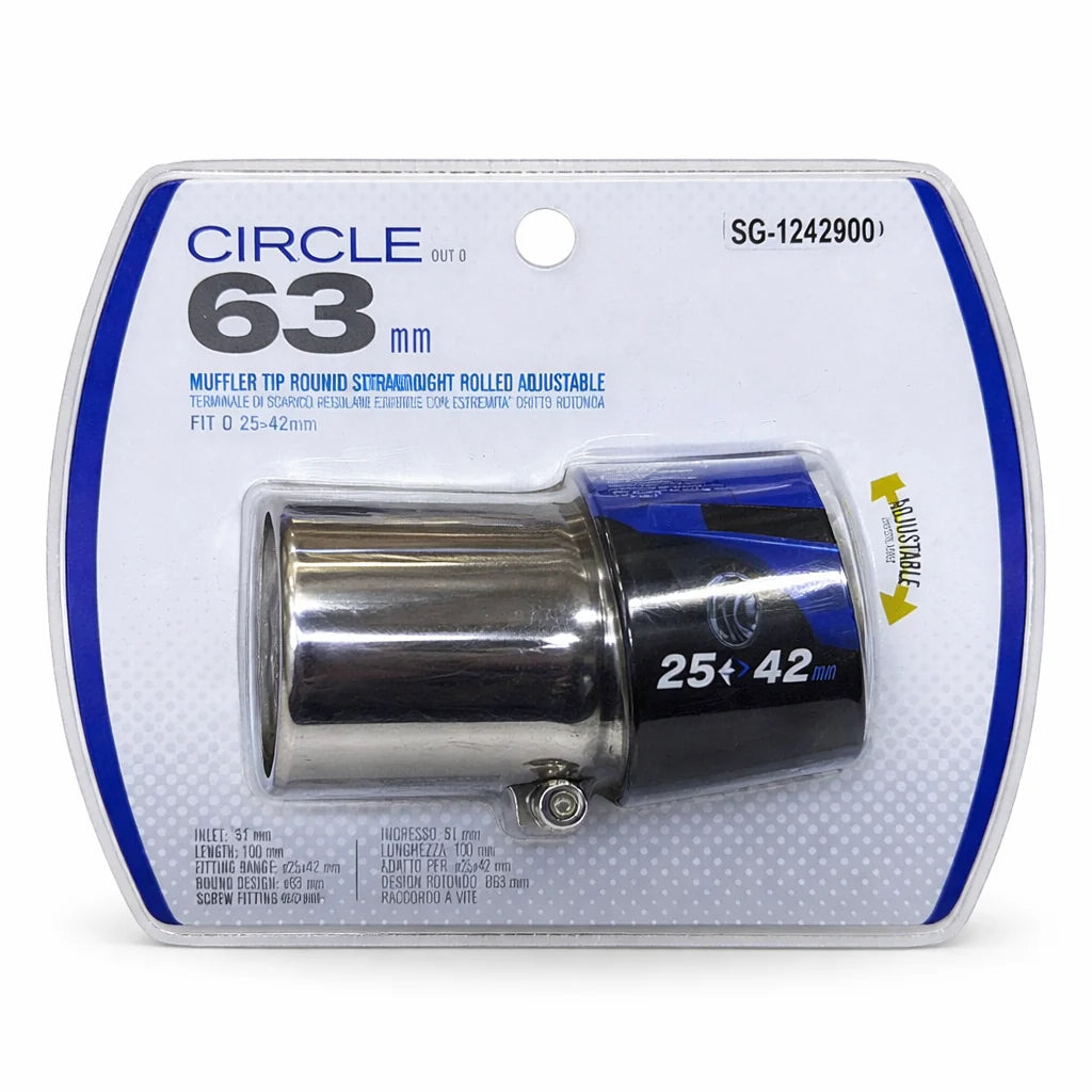 SG-1242900 Embout d'échappement inox 63mm