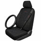 Housse standard tissu noir avec couvre volant+ cache ceinture