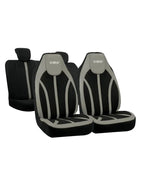 Housses de Sièges Auto Premiumen cuir – Compatibles avec Tous les Véhicules - Full grey