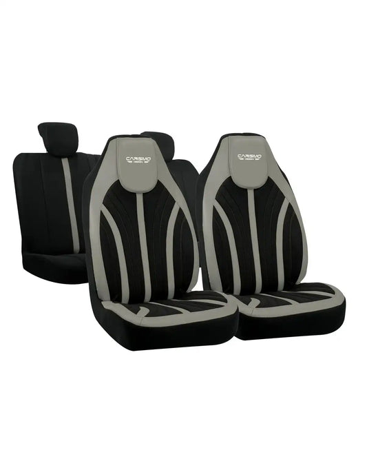 Housses de Sièges Auto Premiumen cuir – Compatibles avec Tous les Véhicules - Full grey