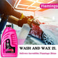 1 F333 Flamingo shampoing car wax 2L + 1 peau chamois bleu 64x43