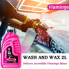 1 F333 Flamingo shampoing car wax 2L + 1 peau chamois bleu 64x43