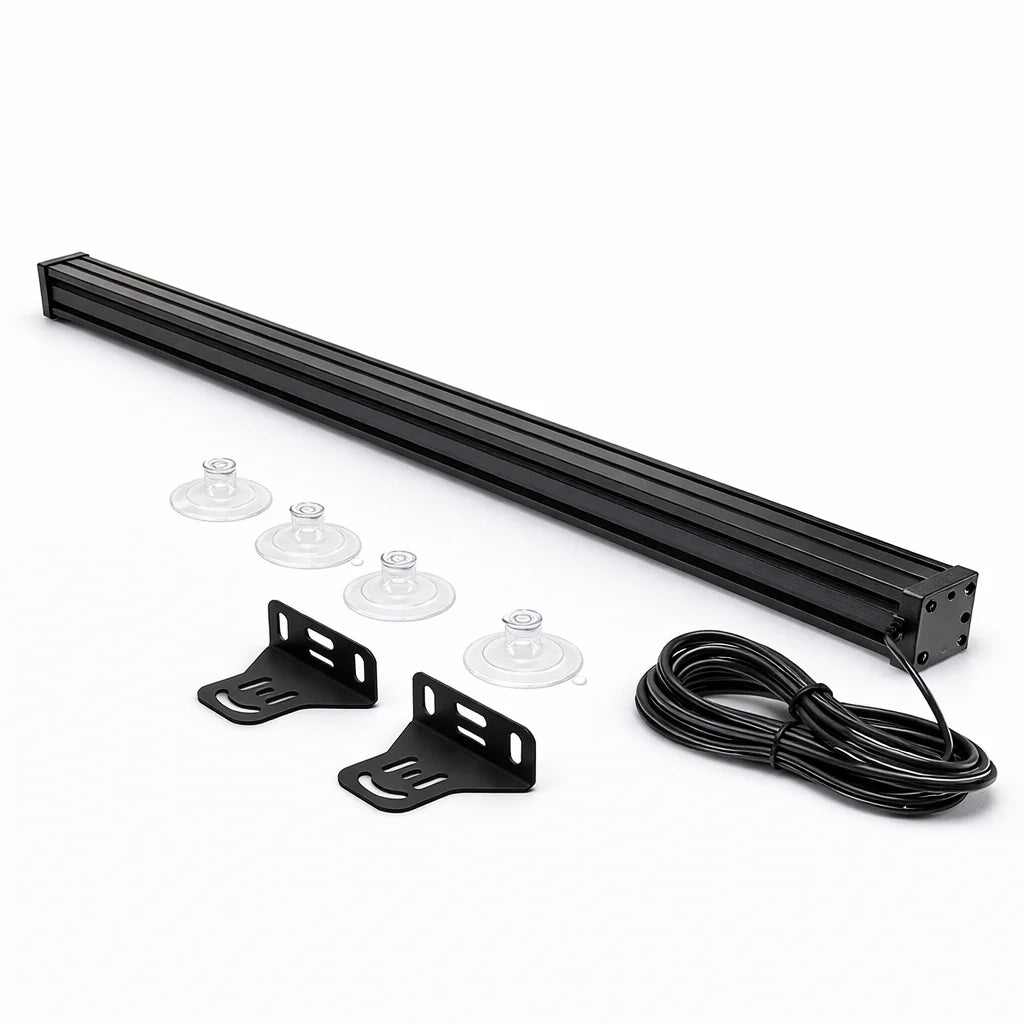628-10Y Barre strobo 10 LED Orange 58CM 12V 24V