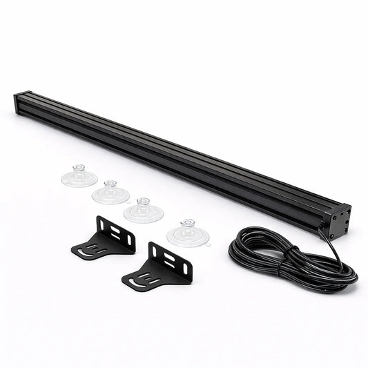 628-10Y Barre strobo 10 LED Orange 58CM 12V 24V