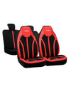 Housses de Sièges Auto Premiumen cuir – Compatibles avec Tous les Véhicules - Full red