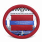 Couvre volant simili cuir + Cache ceinture 38CM