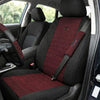 Housse standard tissu rouge avec couvre volant+ cache ceinture