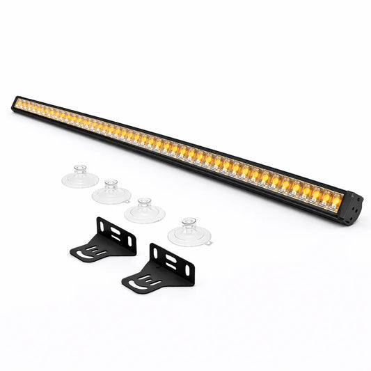 628-16Y Barre strobo 16 LED Orange 93CM 12V 24V
