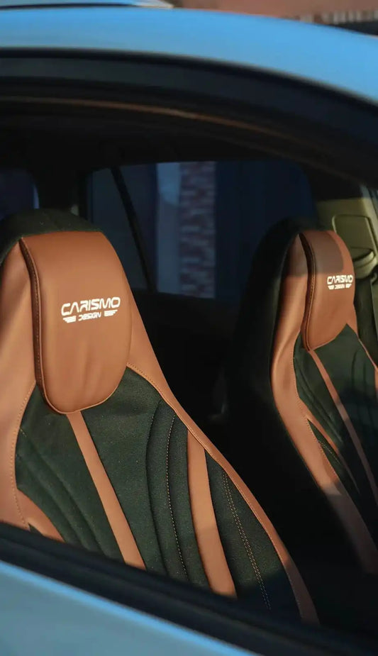 Housses de Sièges Auto Premiumen cuir – Compatibles avec Tous les Véhicules - Full tabac