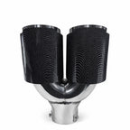 AB-23-CB Embout d'échappement double sortie style carbone