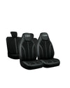 Housses de Sièges Auto Premiumen cuir – Compatibles avec Tous les Véhicules -Full black