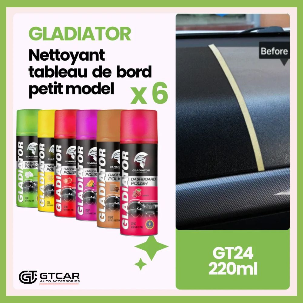 6 GT24 Gladiator Nettoyant tableau de bord petit model 220ml