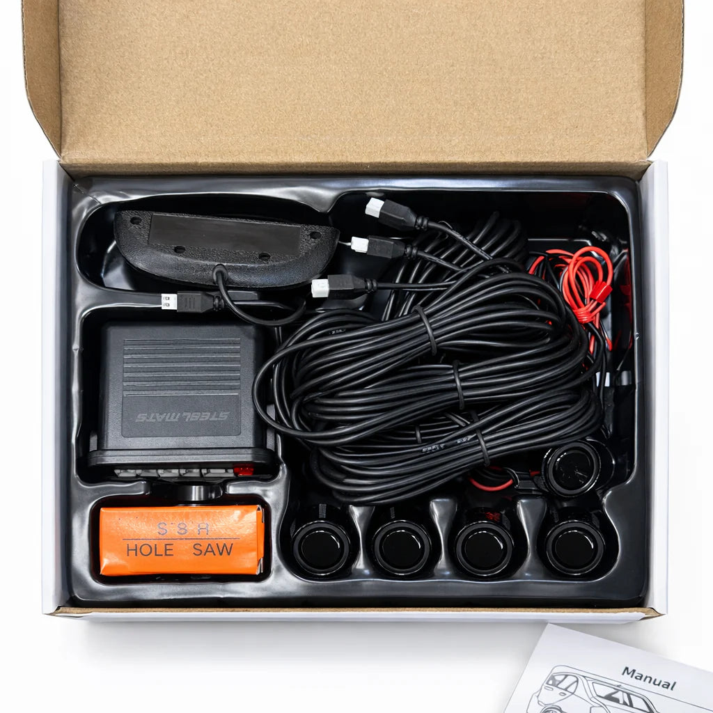 P2-BK Radar de recule noir steel mate