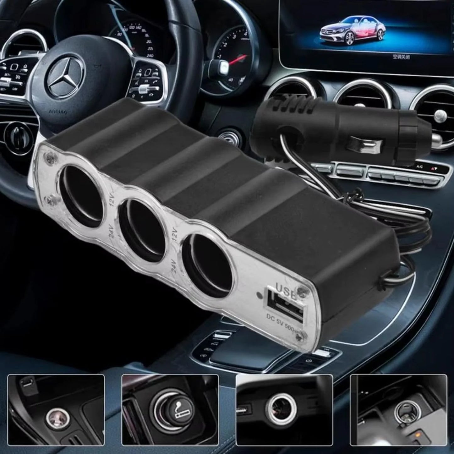 WF-0120 Triple allume cigarette + USB