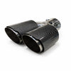 AB-23-CB Embout d'échappement double sortie style carbone