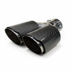 AB-23-CB Embout d'échappement double sortie style carbone