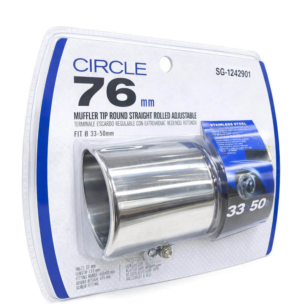 SG-1242901 Embout d'échappement inox 76mm