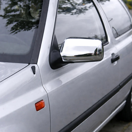 2 Cache rétroviseur chromer Volkswagen golf 3