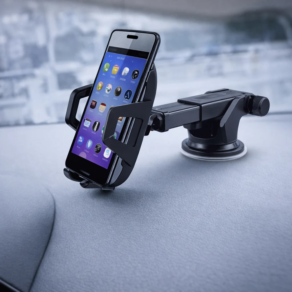 JS-062-B Porte téléphone ventouse carbonne