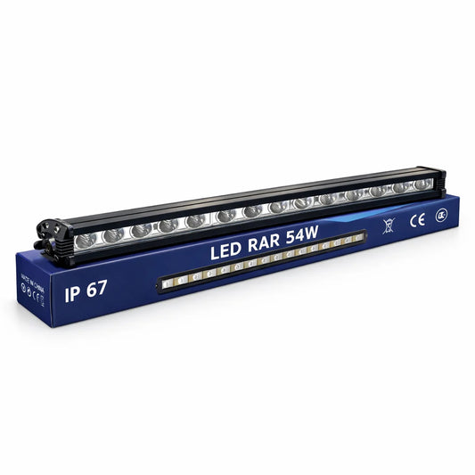 9V-50V Phare secoure barre slim 18 LED 52CM