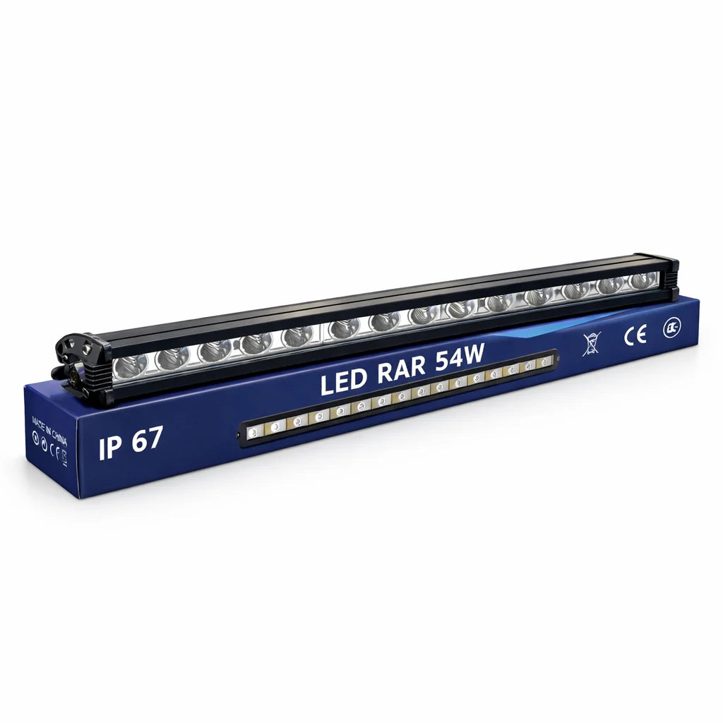 9V-50V Phare secoure barre slim 18 LED 52CM