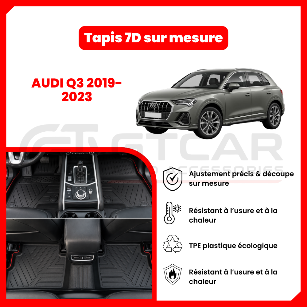 Tapis 7D sur mesure AUDI Q3 2019-2023