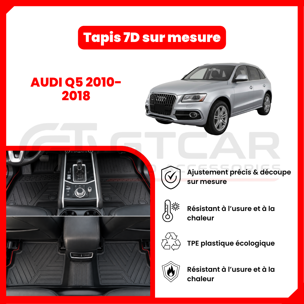 Tapis 7D sur mesure AUDI Q5 2010-2018