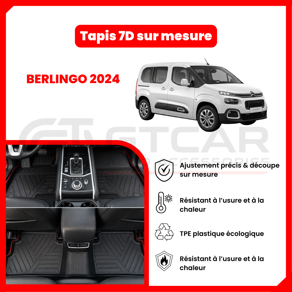 Tapis sur mesure 7D BERLINGO 2024