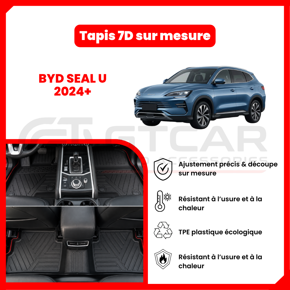 Tapis 7D sur mesure BYD SEAL U 2024+