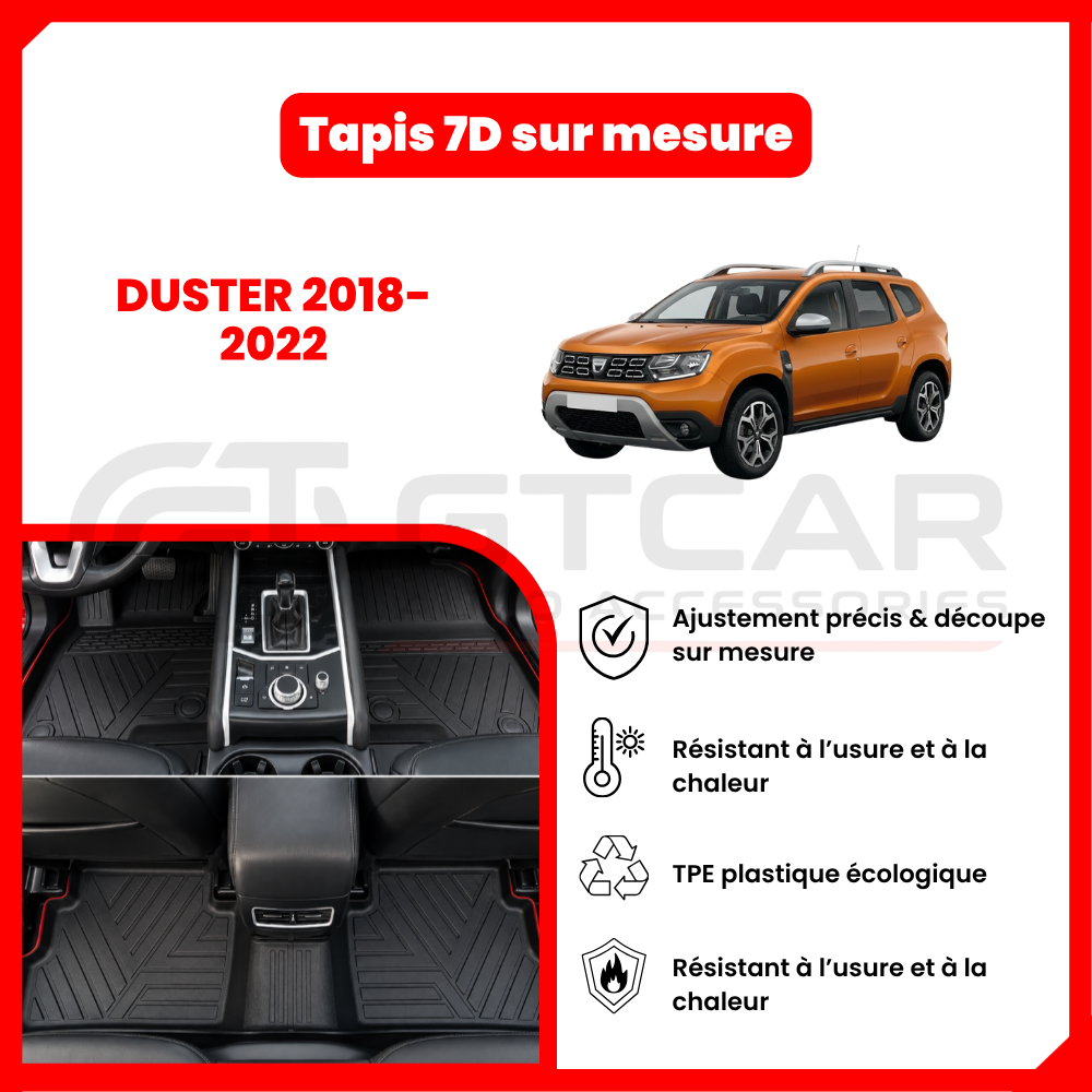Tapis sur mesure 7D DUSTER 2018-2022