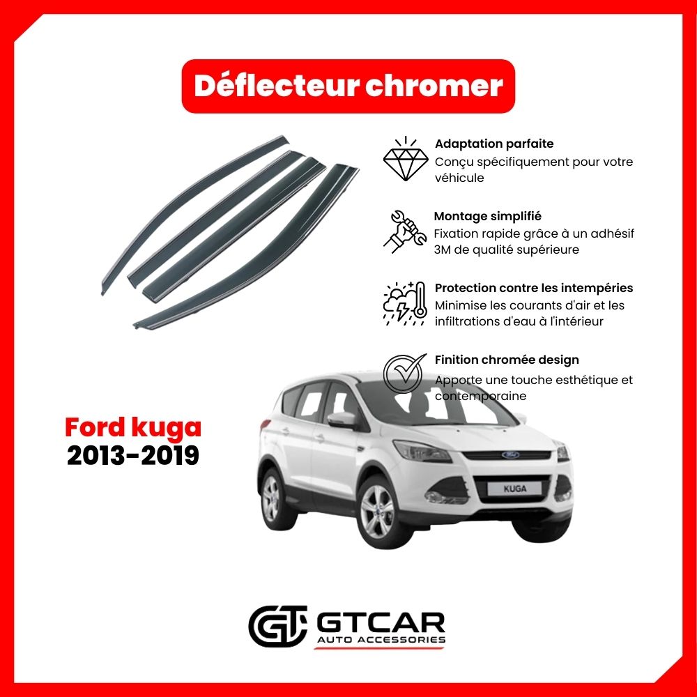 Déflecteur chrome Ford kuga 2013-2019