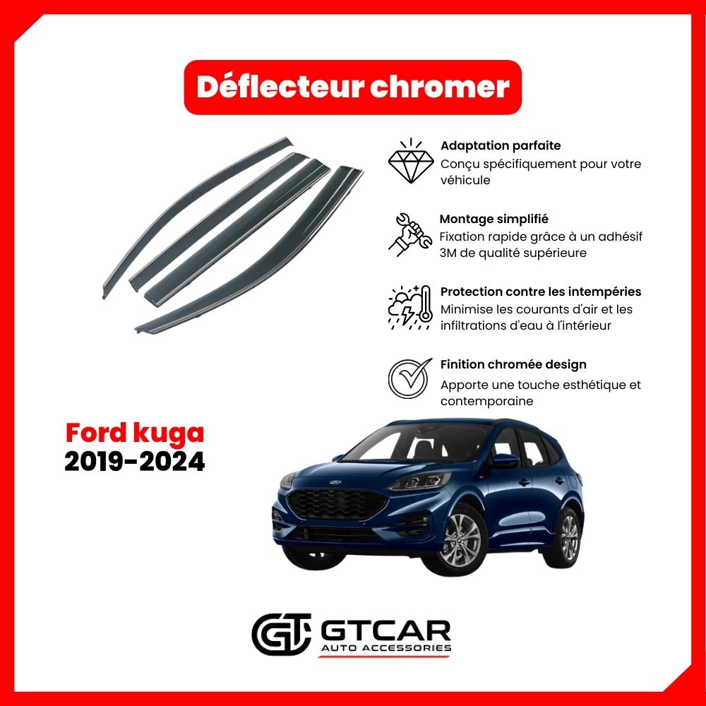 Déflecteur chrome Ford kuga 2019-2024