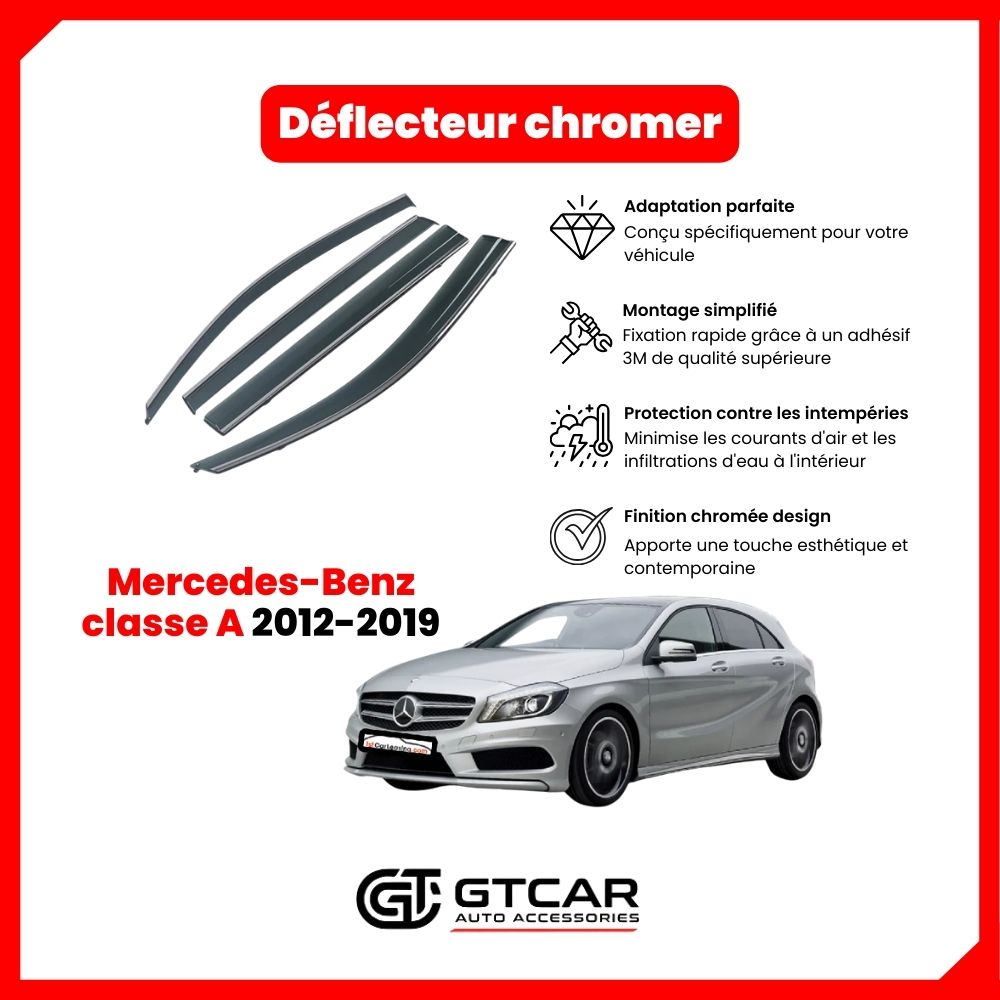 Déflecteur chrome Mercedes-Benz classe A 2012-2019