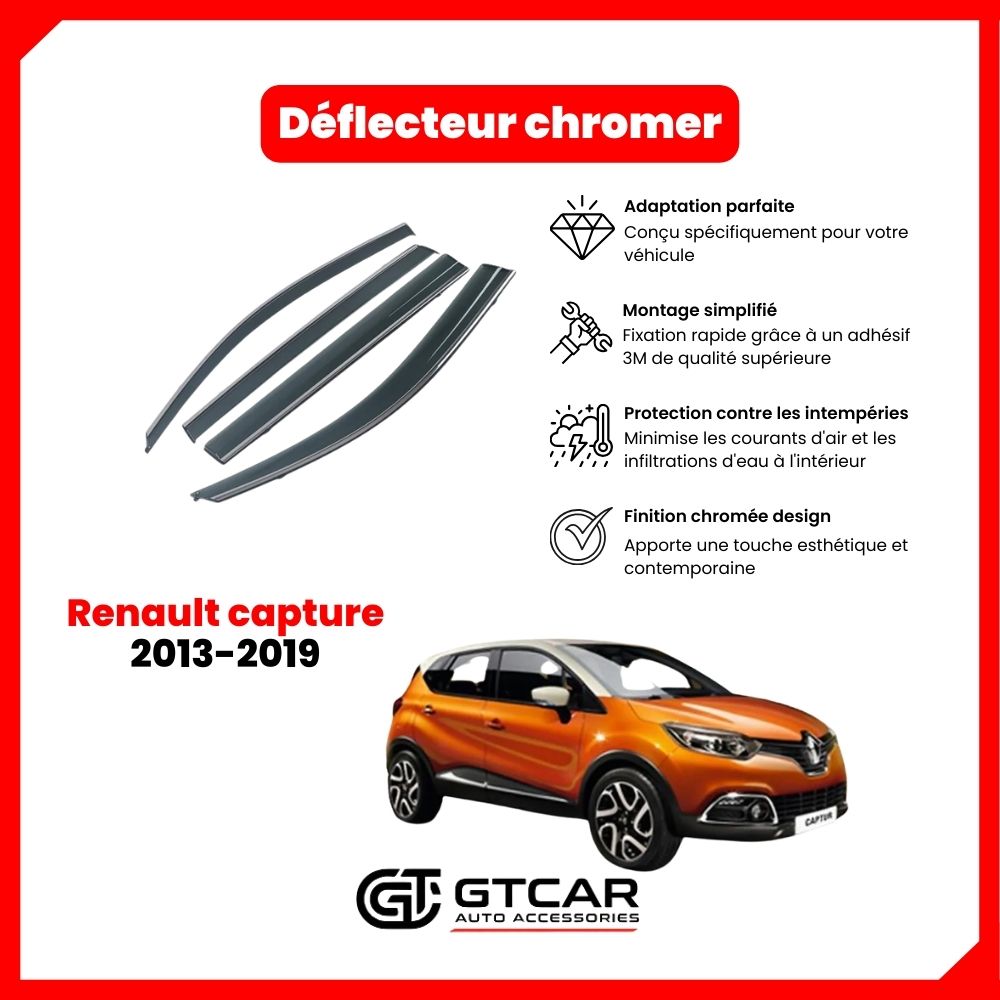 Déflecteur chrome Renault capture 2013-2019