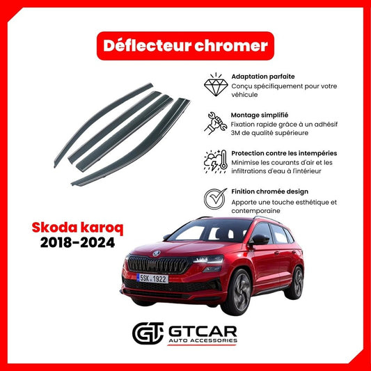 Déflecteur chrome Skoda karoq 2018-2024