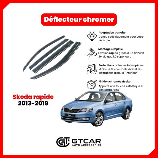 Déflecteur chrome Skoda rapide 2013-2019